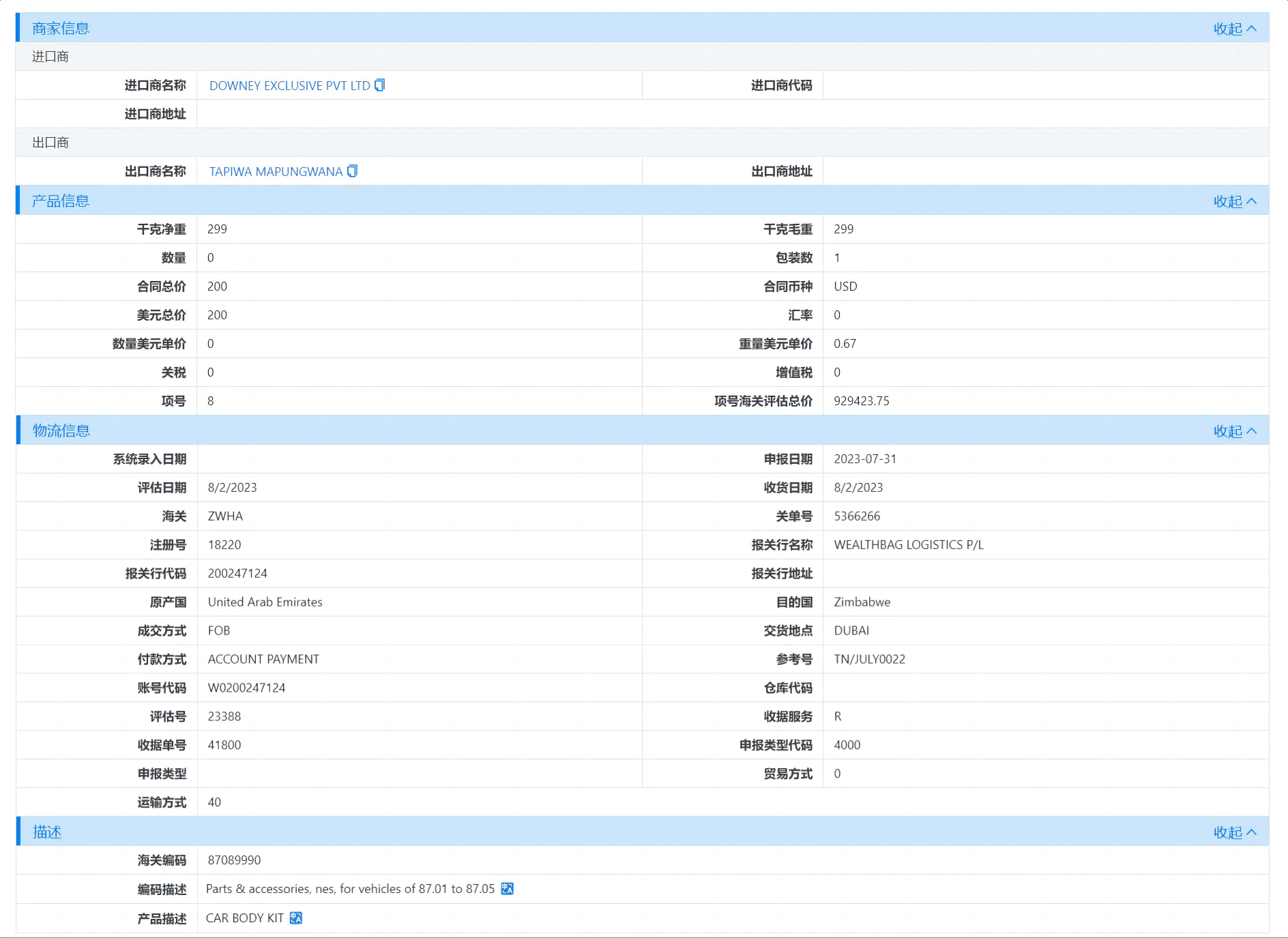 津巴布韦海关数据,海关数据,Ebpay海关数据 津巴布韦海关数据,海关数据,Ebpay海关数据