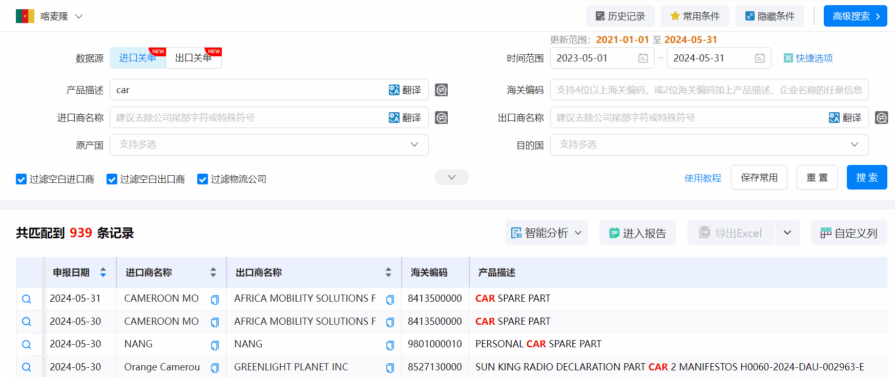 喀麦隆海关数据,海关数据,Ebpay海关数据 喀麦隆海关数据,海关数据,Ebpay海关数据