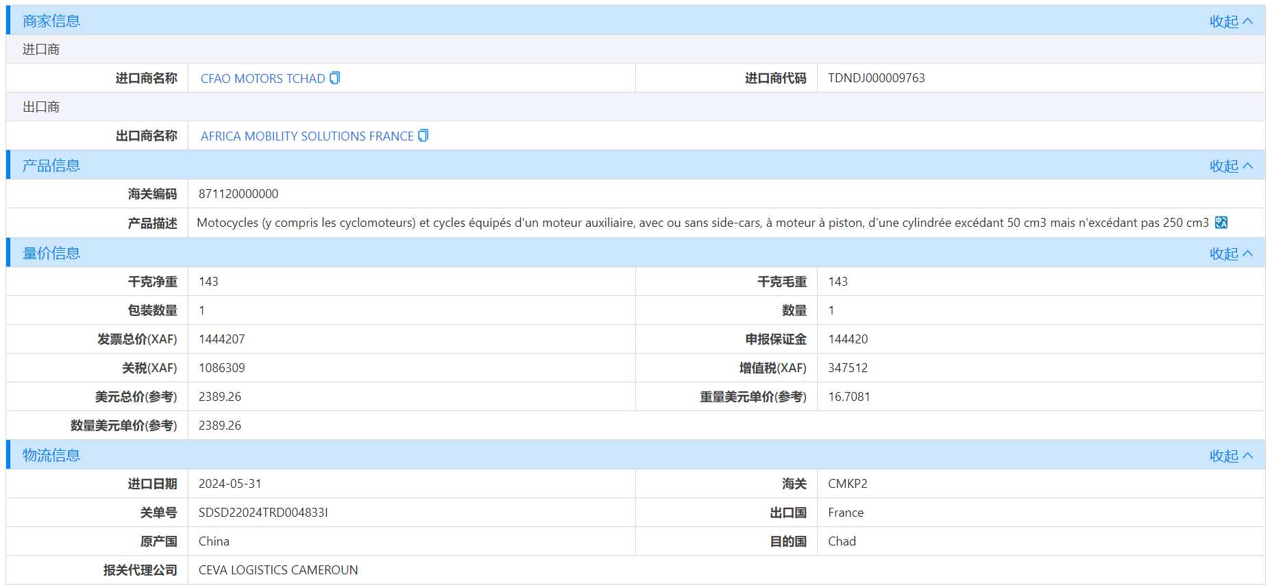 乍得海关数据,海关数据,Ebpay海关数据 乍得海关数据,海关数据,Ebpay海关数据
