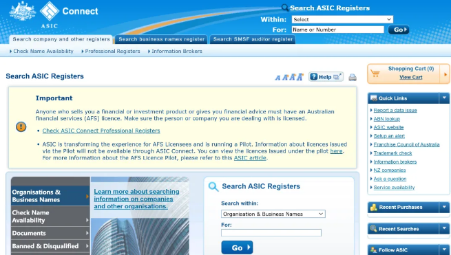 澳大利亚证券与投资委员会 澳大利亚证券与投资委员会